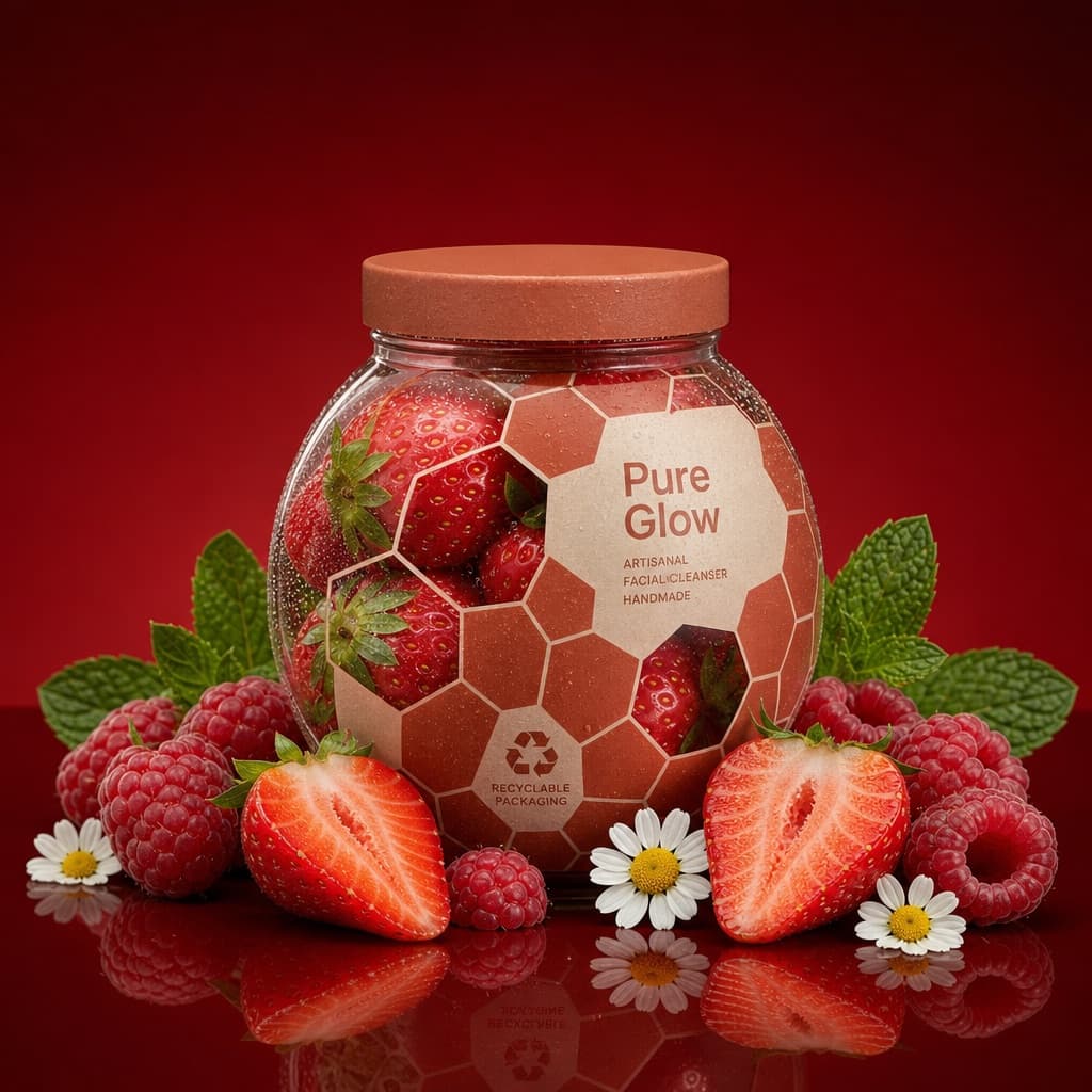 Comercial de ensamblaje de frasco con fruta