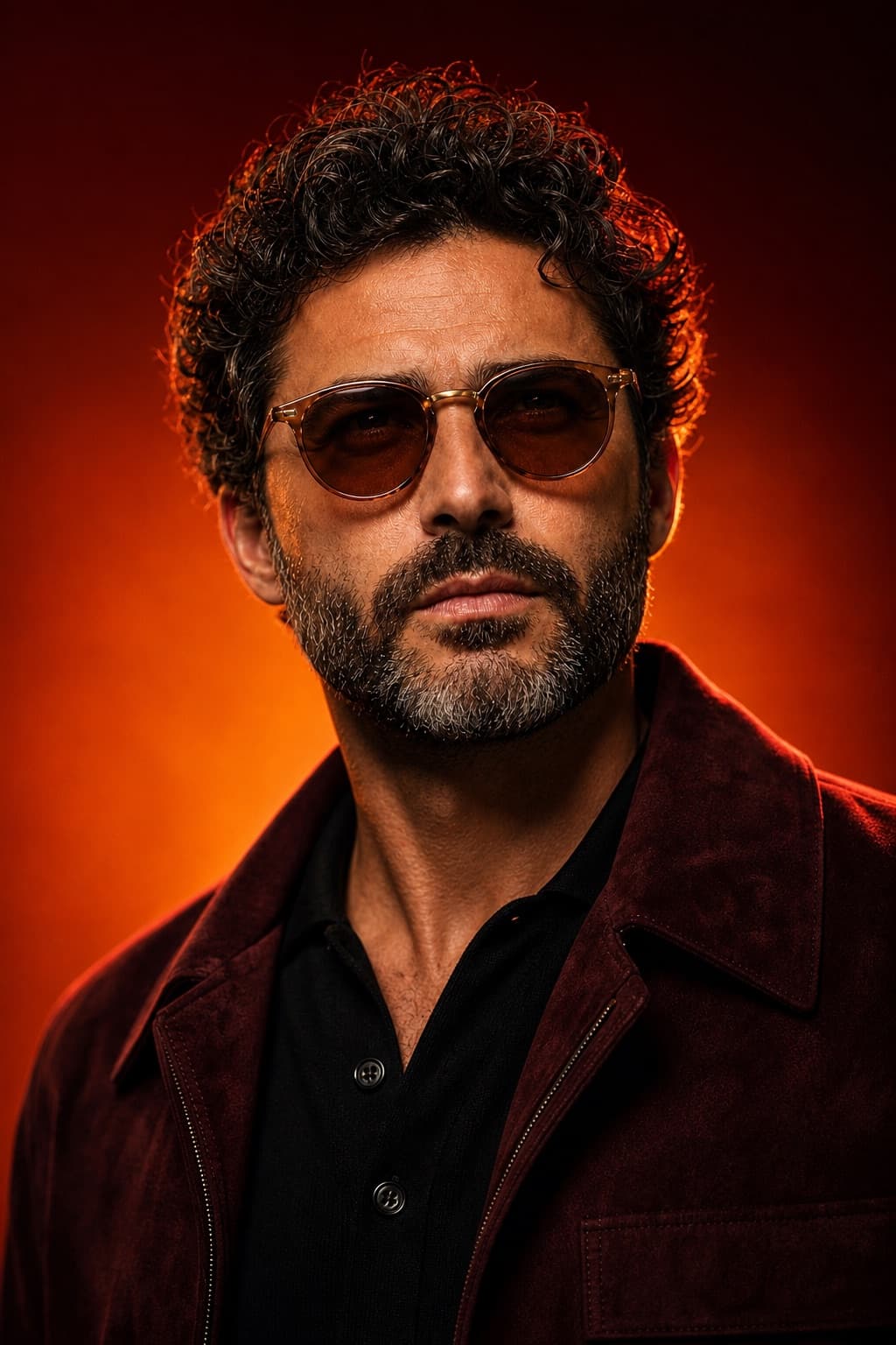 Retrato heroico de estudio a partir de una selfie