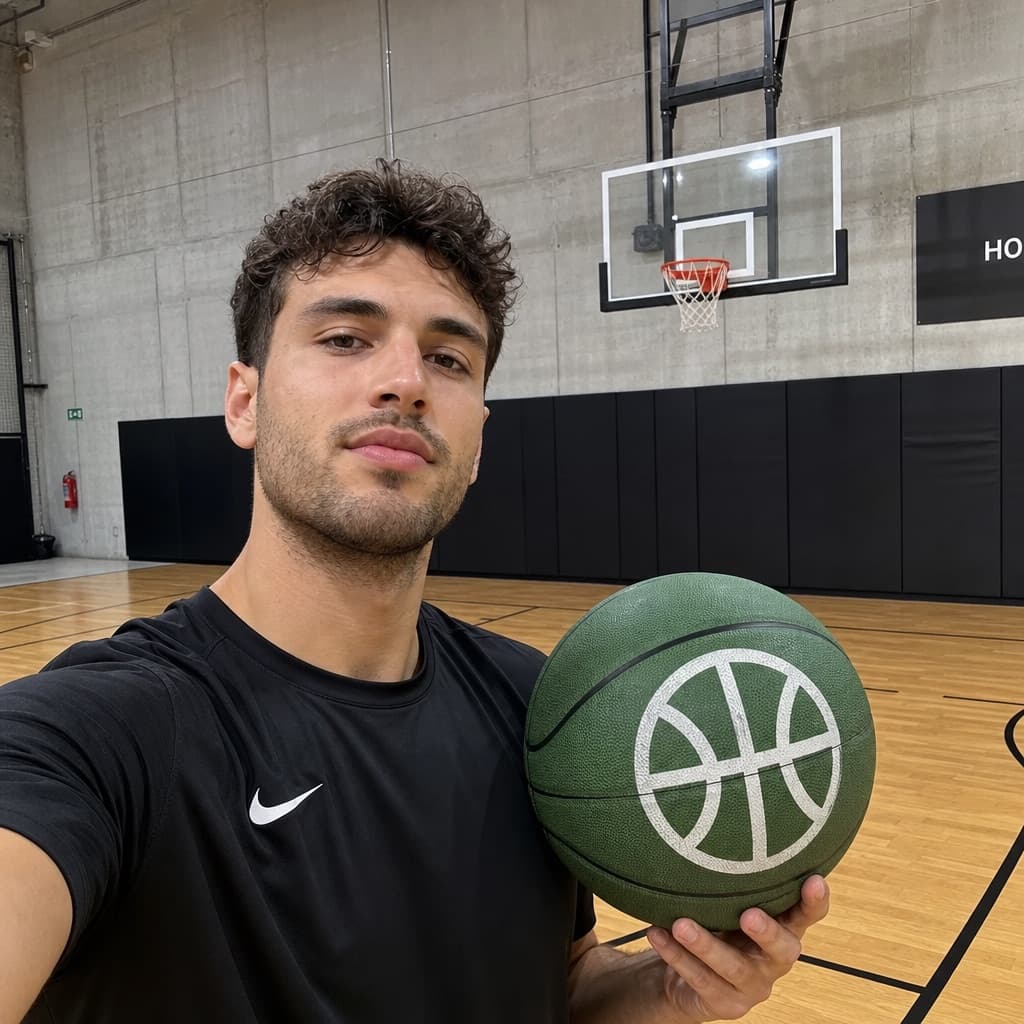 Selfie de baloncesto con marca