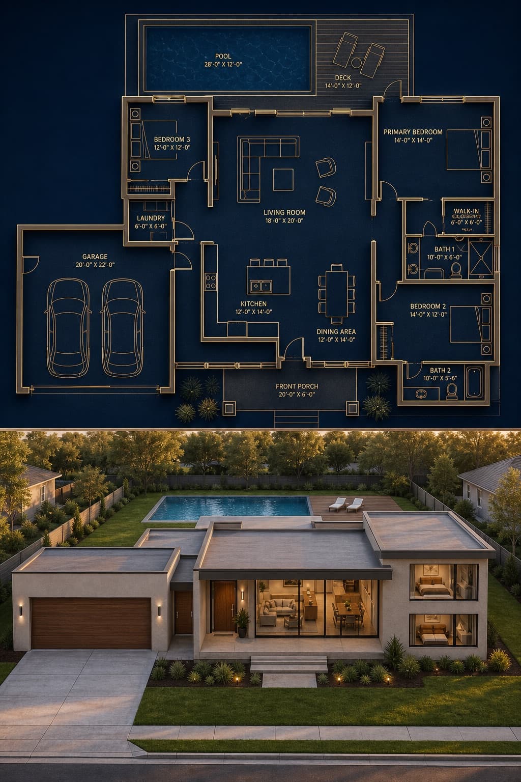 Visualización de casa: del plano a la realidad
