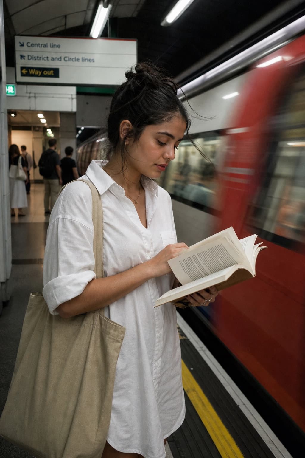 Luz matutina en el metro de [CITY]