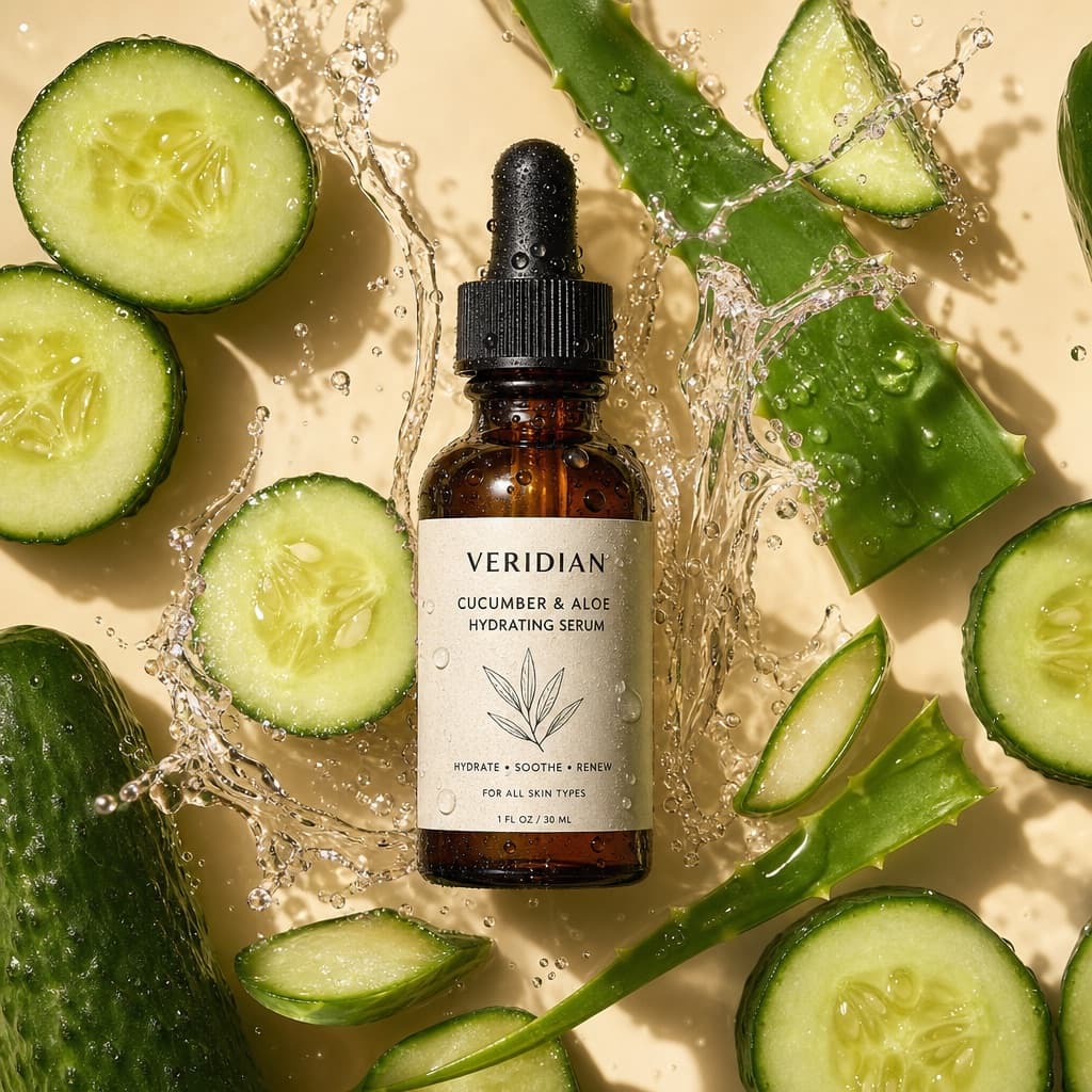 Foto cenital de producto de belleza
