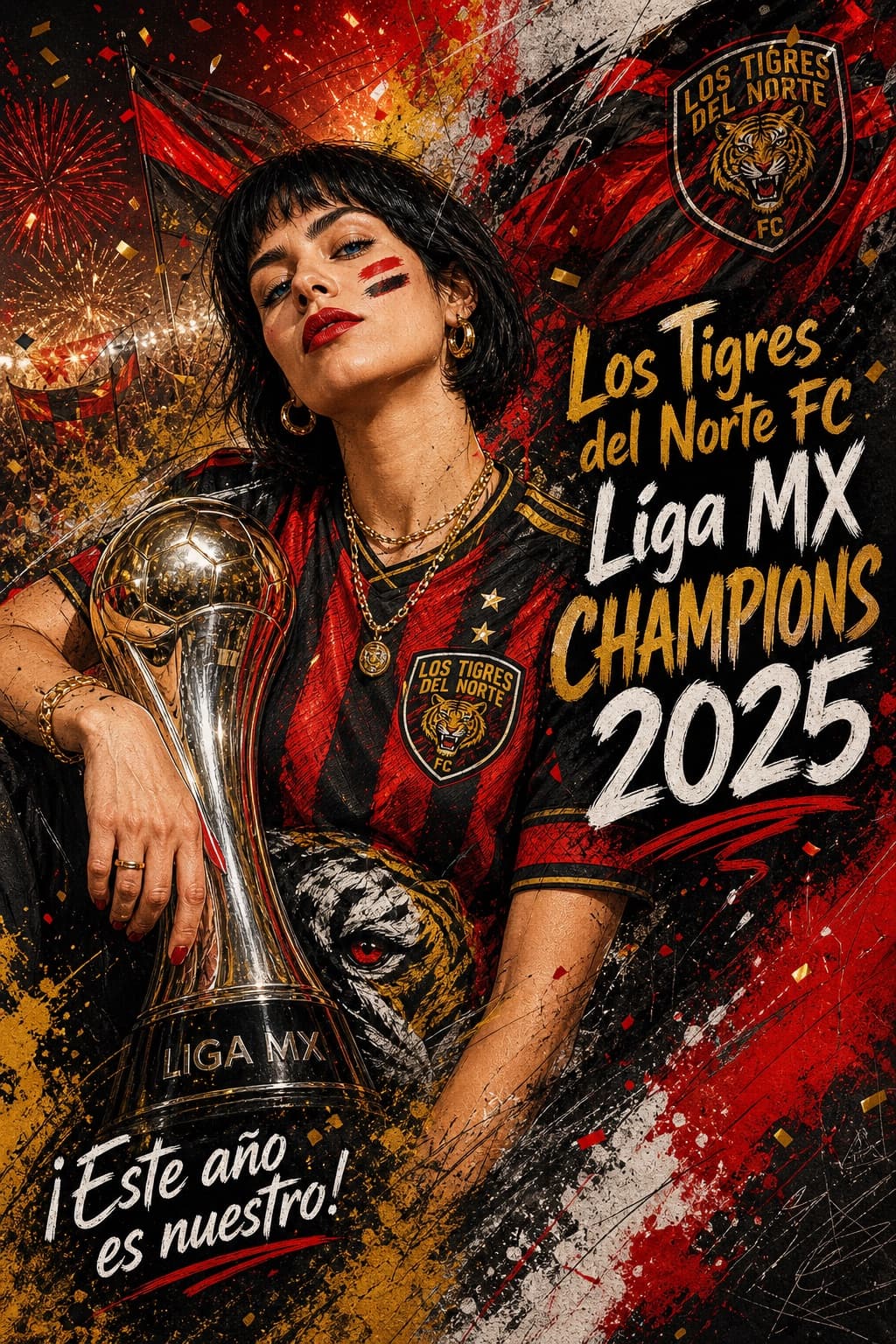 Cartel deportivo de campeonato en técnica mixta