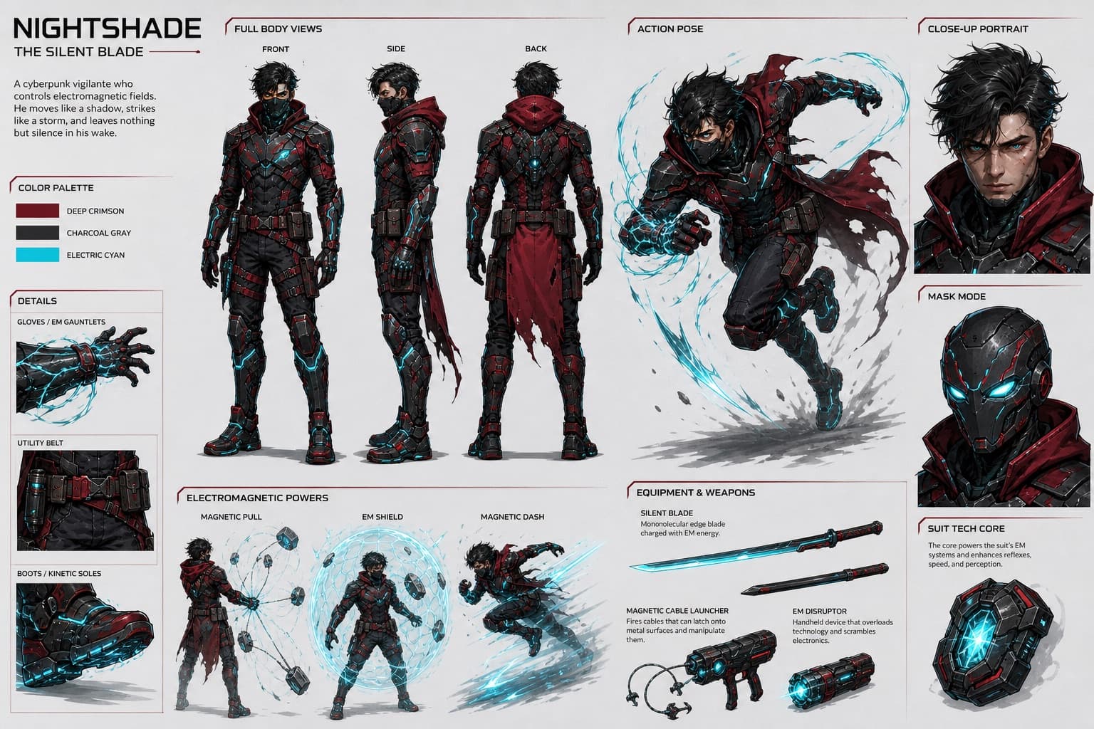 Original Animated Character Design Sheet