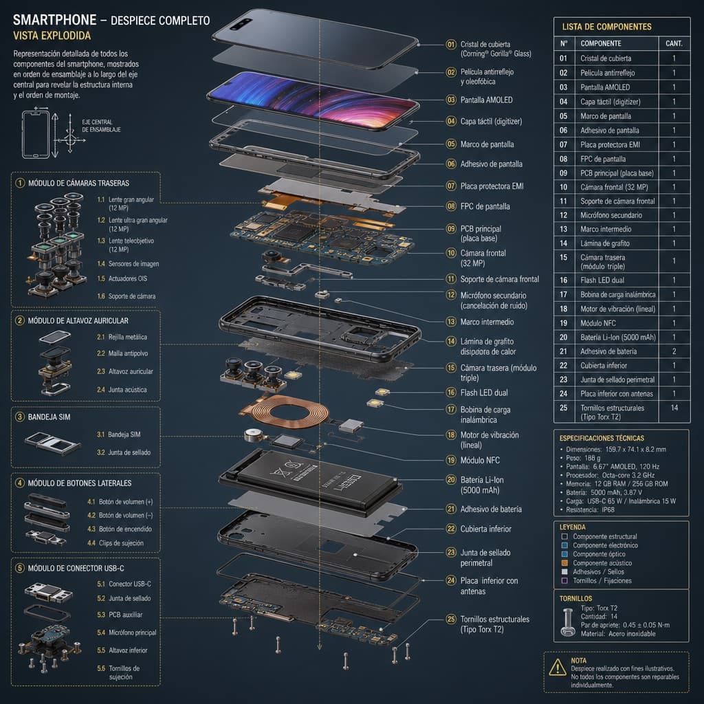 Diagrama de despiece 3D