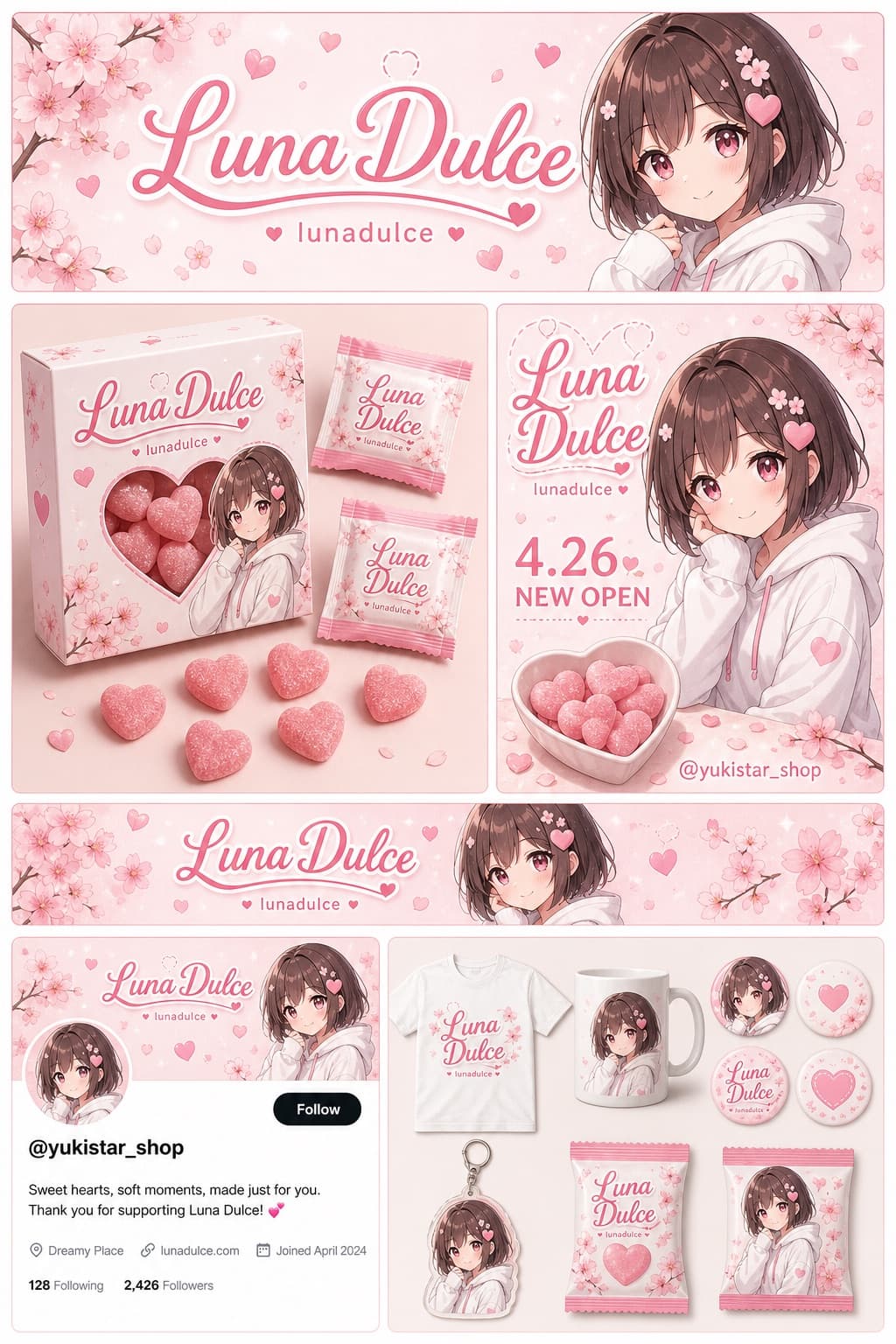 Colección de marca de personaje anime