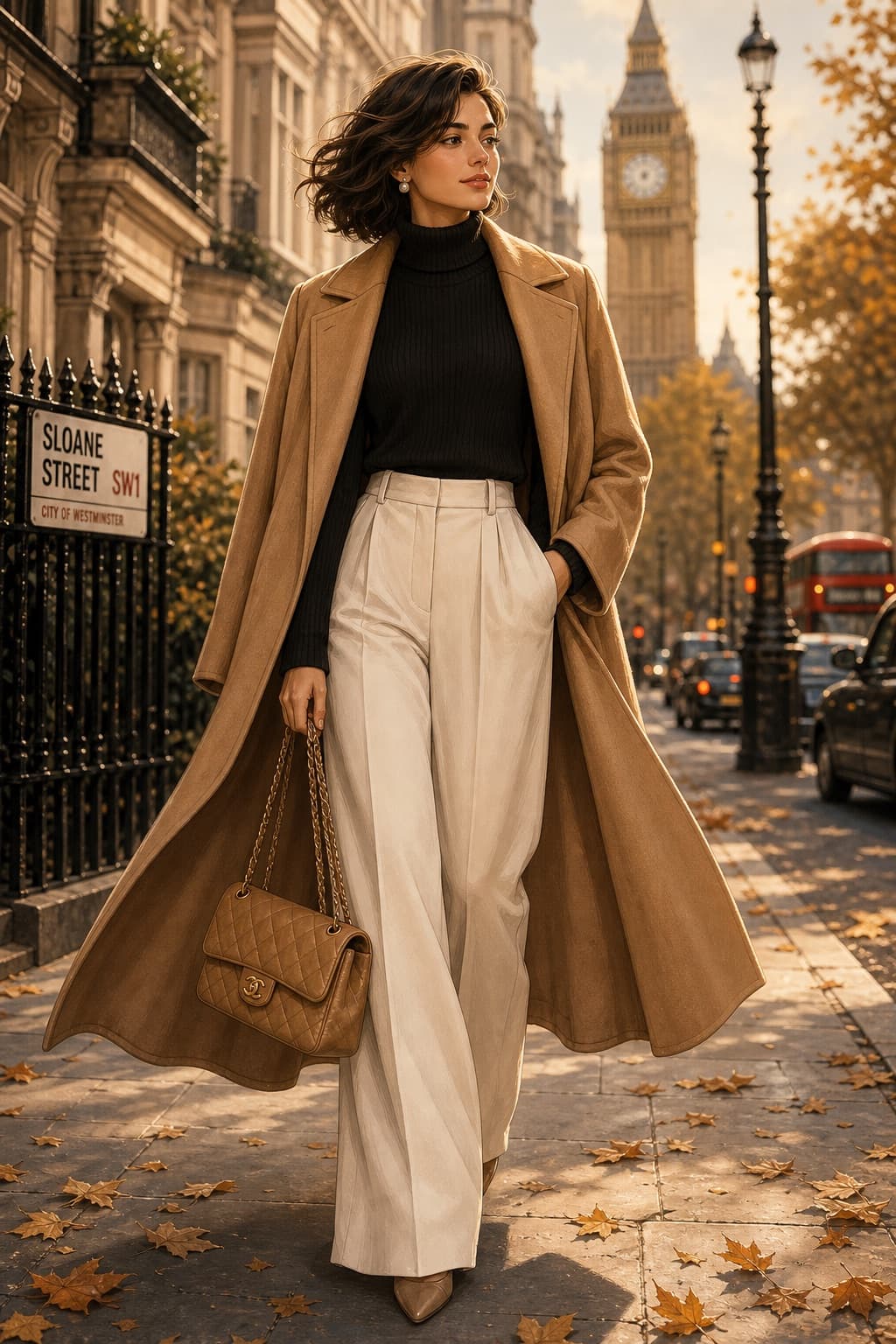 Ilustración de moda otoñal urbana