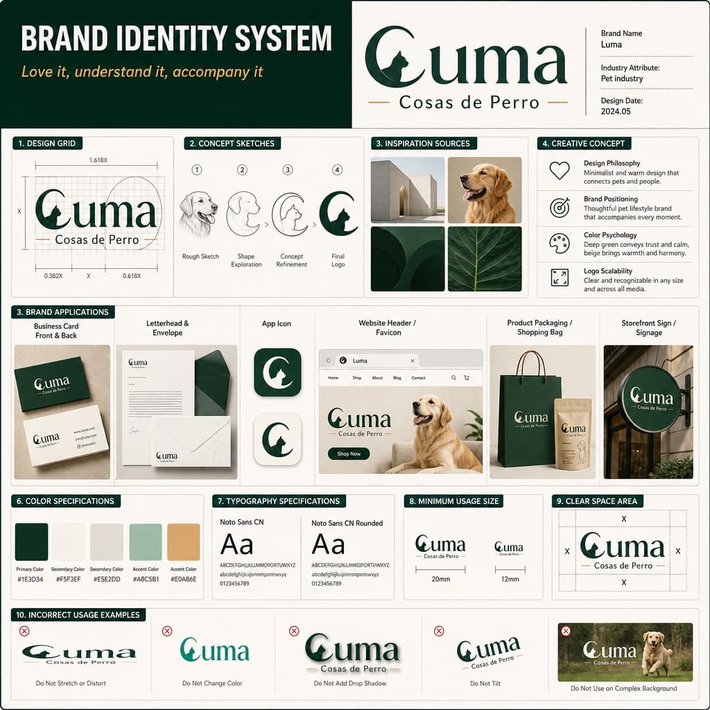 Póster de guía de identidad de marca