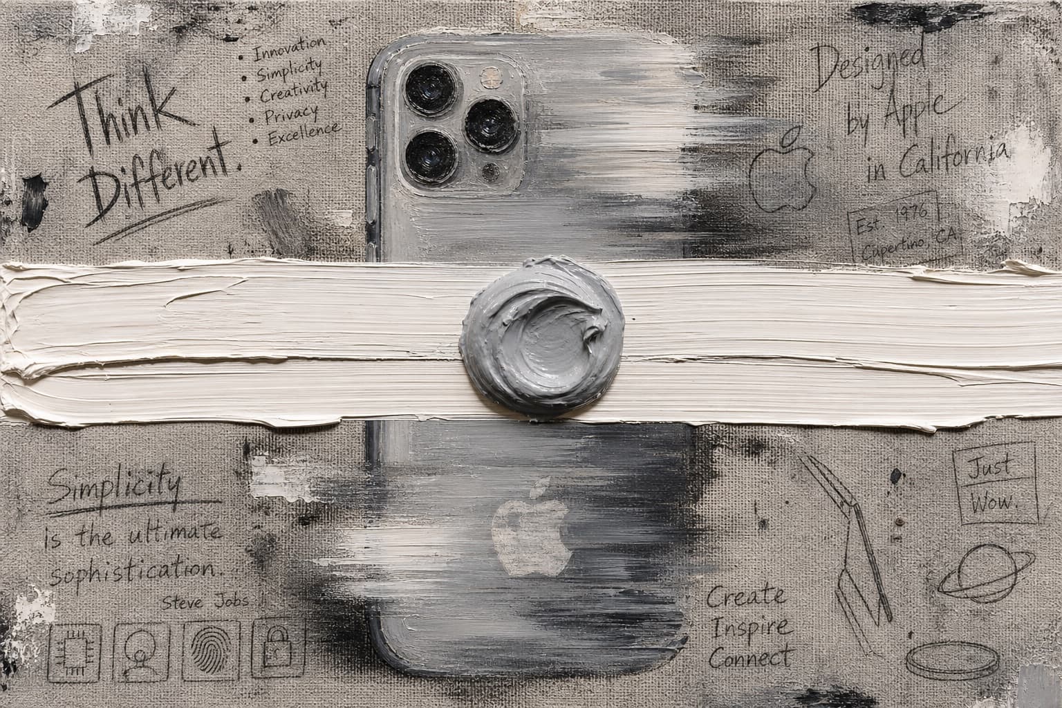 Pintura al óleo de identidad de marca