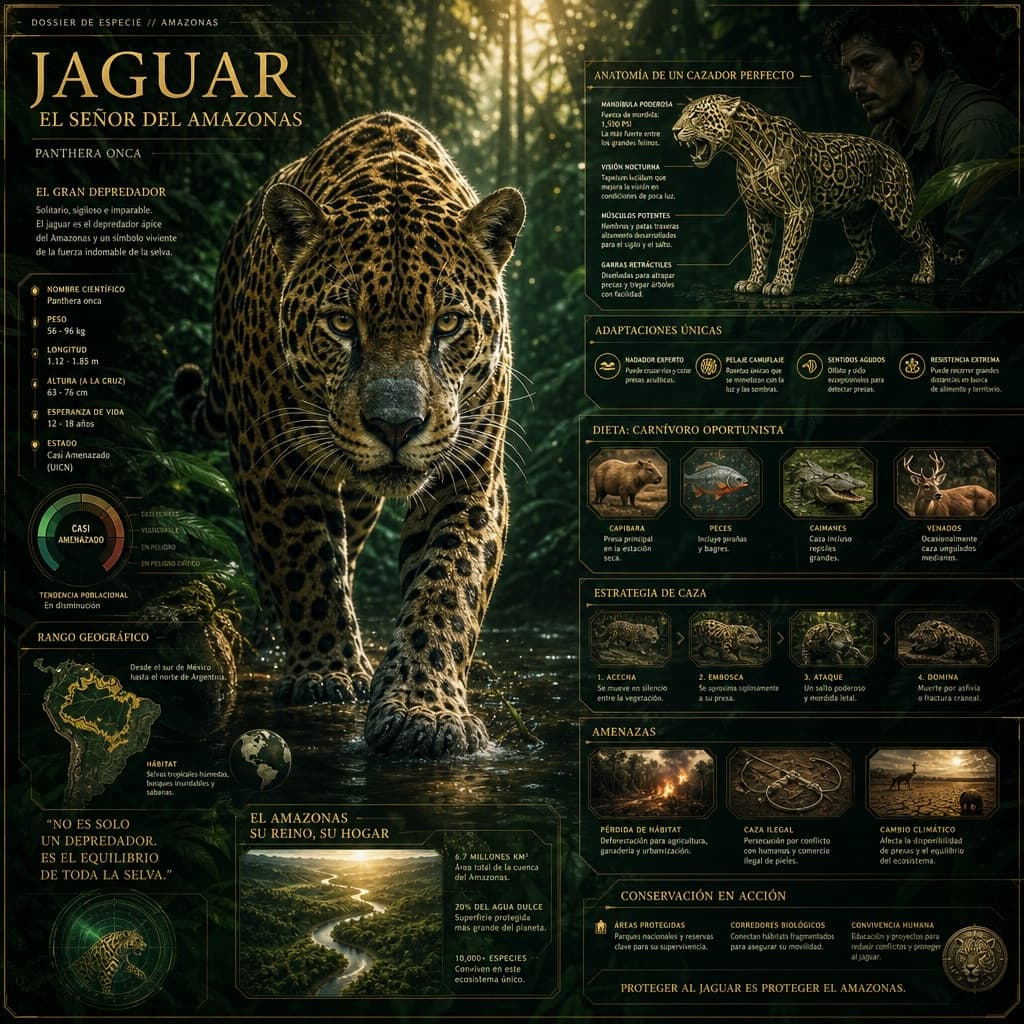 Cartel infográfico cinemático de fauna