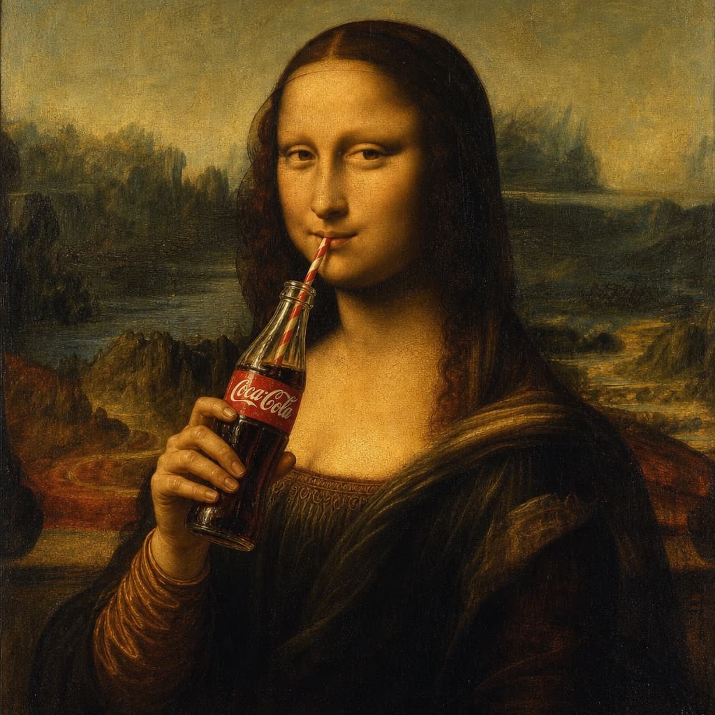 Retrato clásico bebiendo refresco