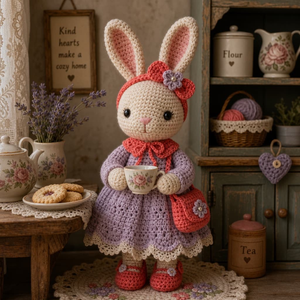 Muñeco de crochet acogedor