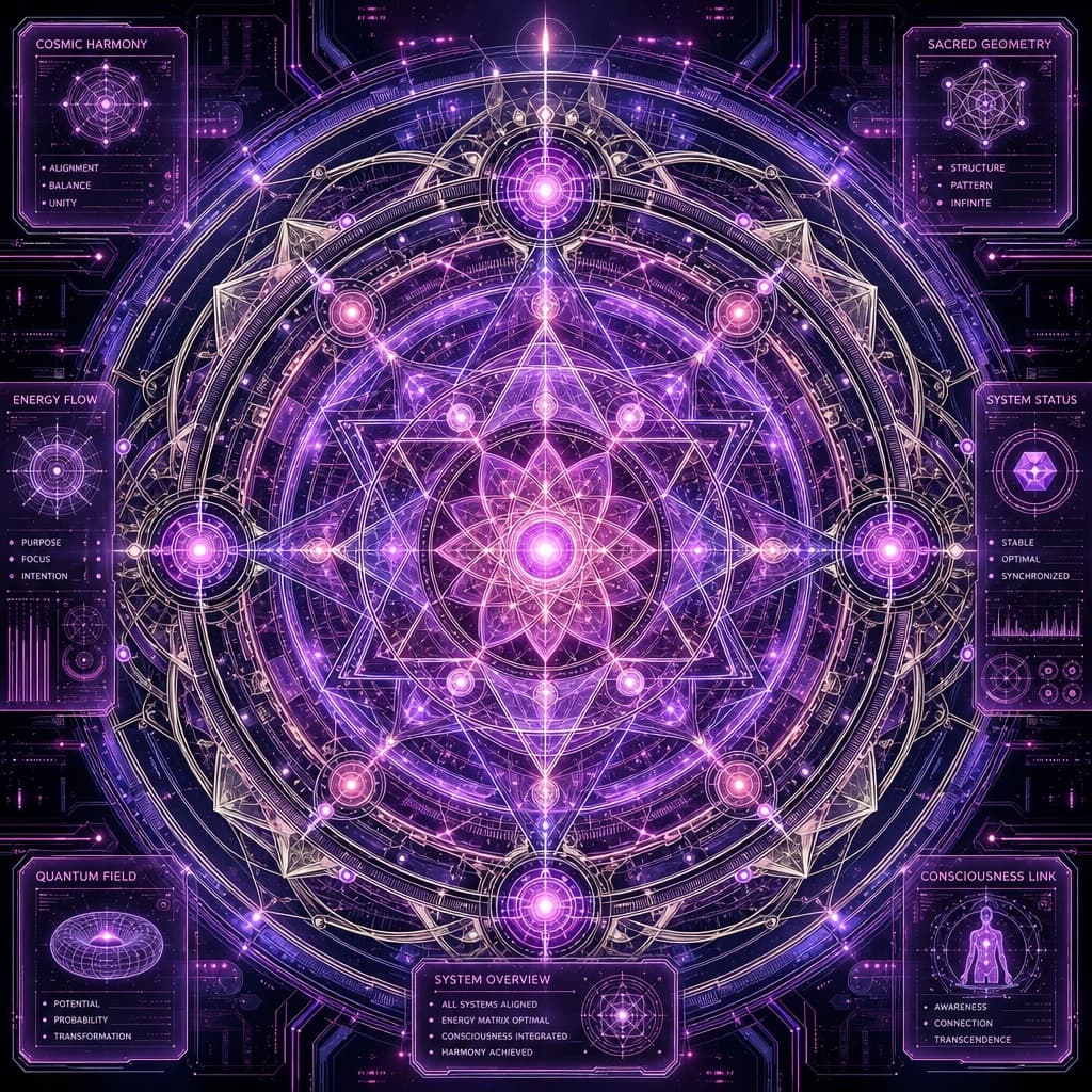 Mandala futurista ciberpunk