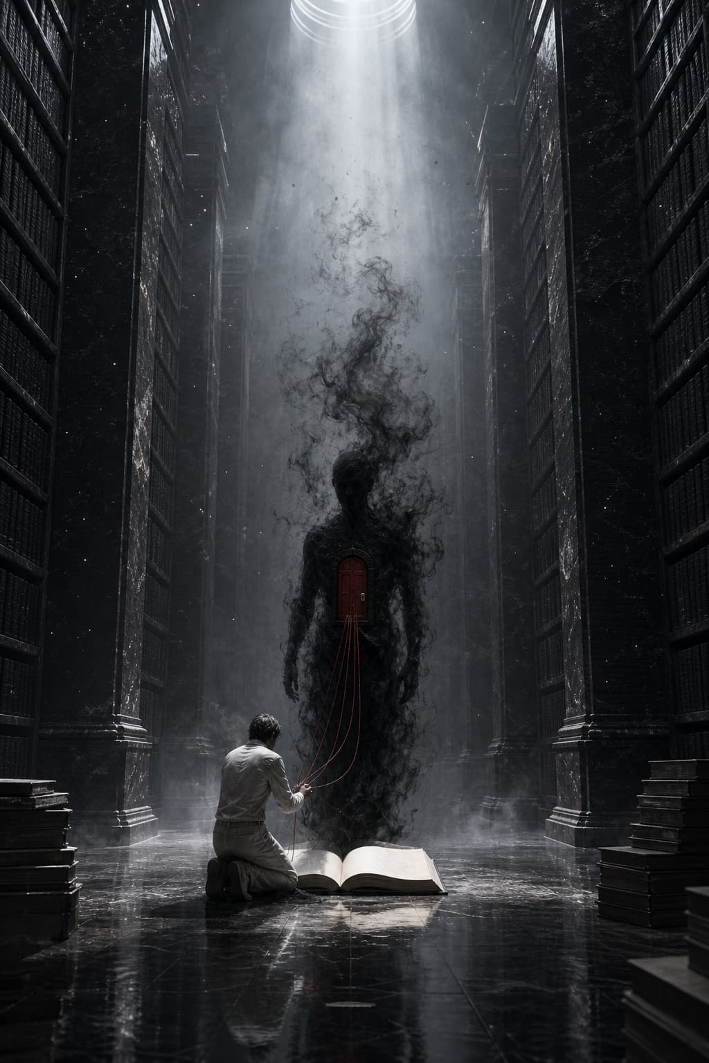 Cartel conceptual de archivo oscuro
