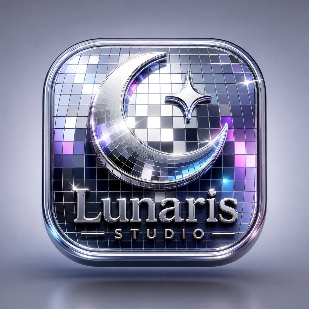 Icono 3D espejo disco