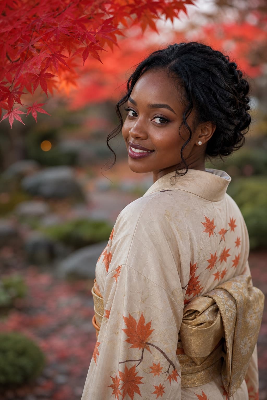 Retrato elegante de otoño