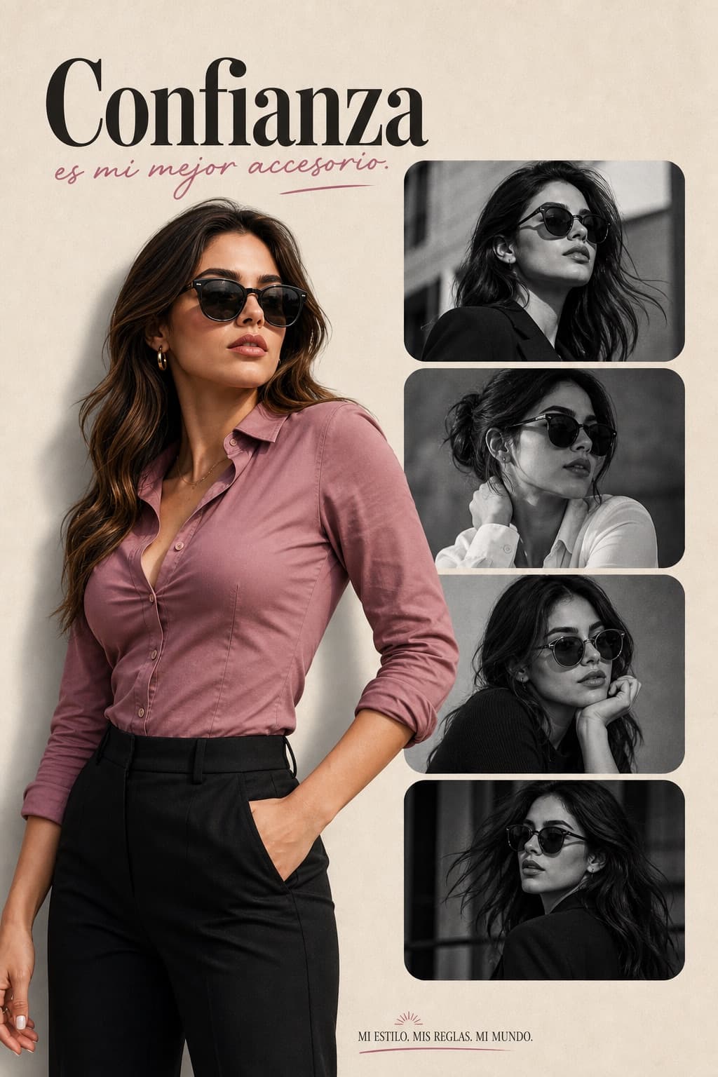 Cartel de collage de moda
