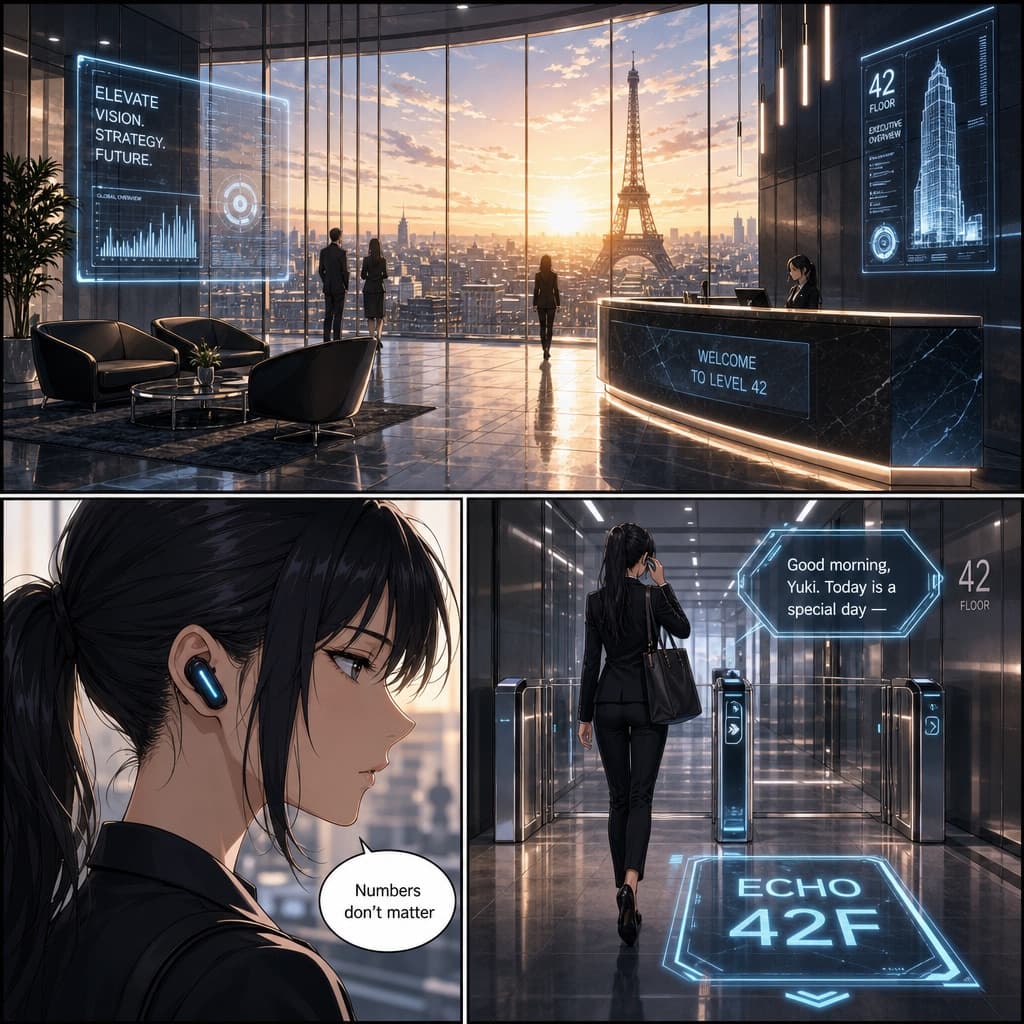 Página manga corporativa futurista