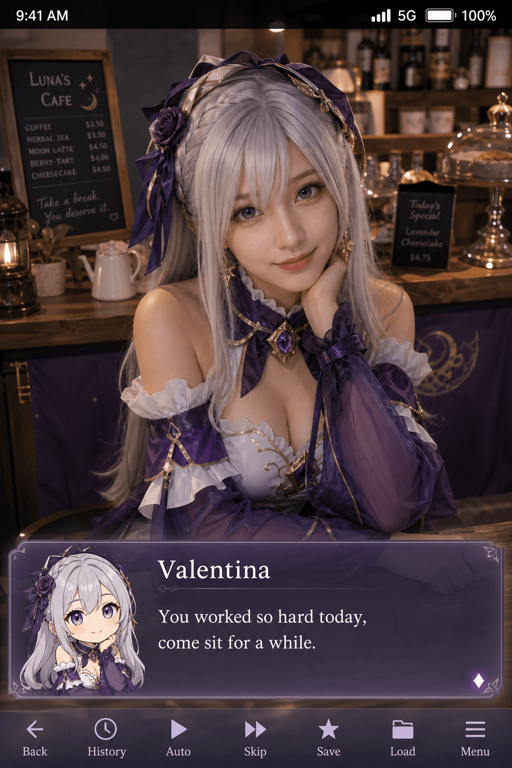 Captura de pantalla de cosplay anime tierno