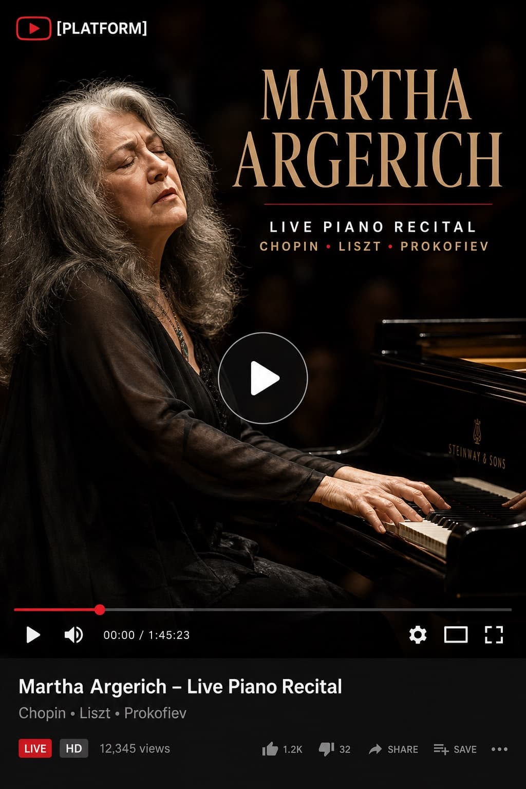 Portada para recital en directo