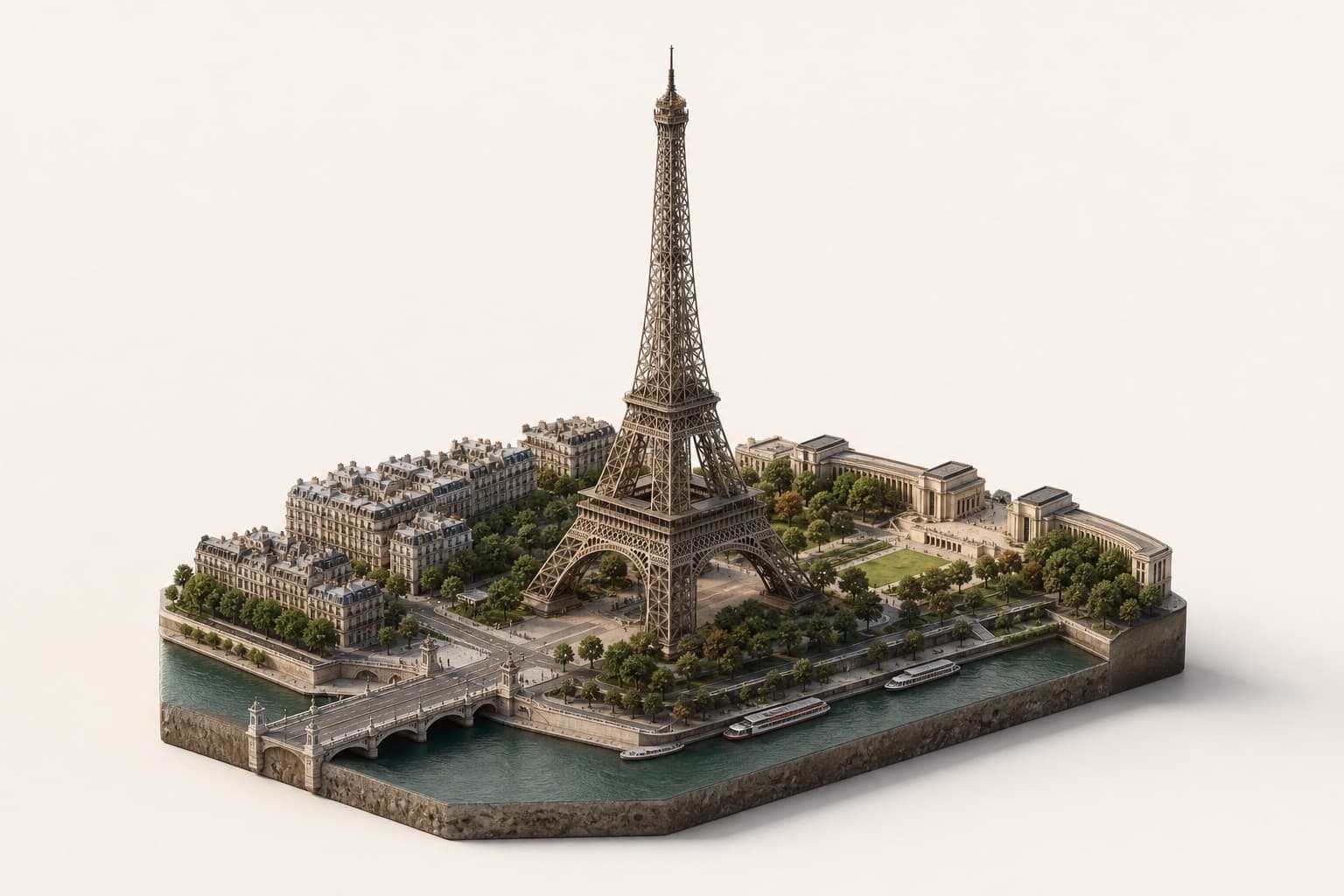 Diorama en miniatura de monumento