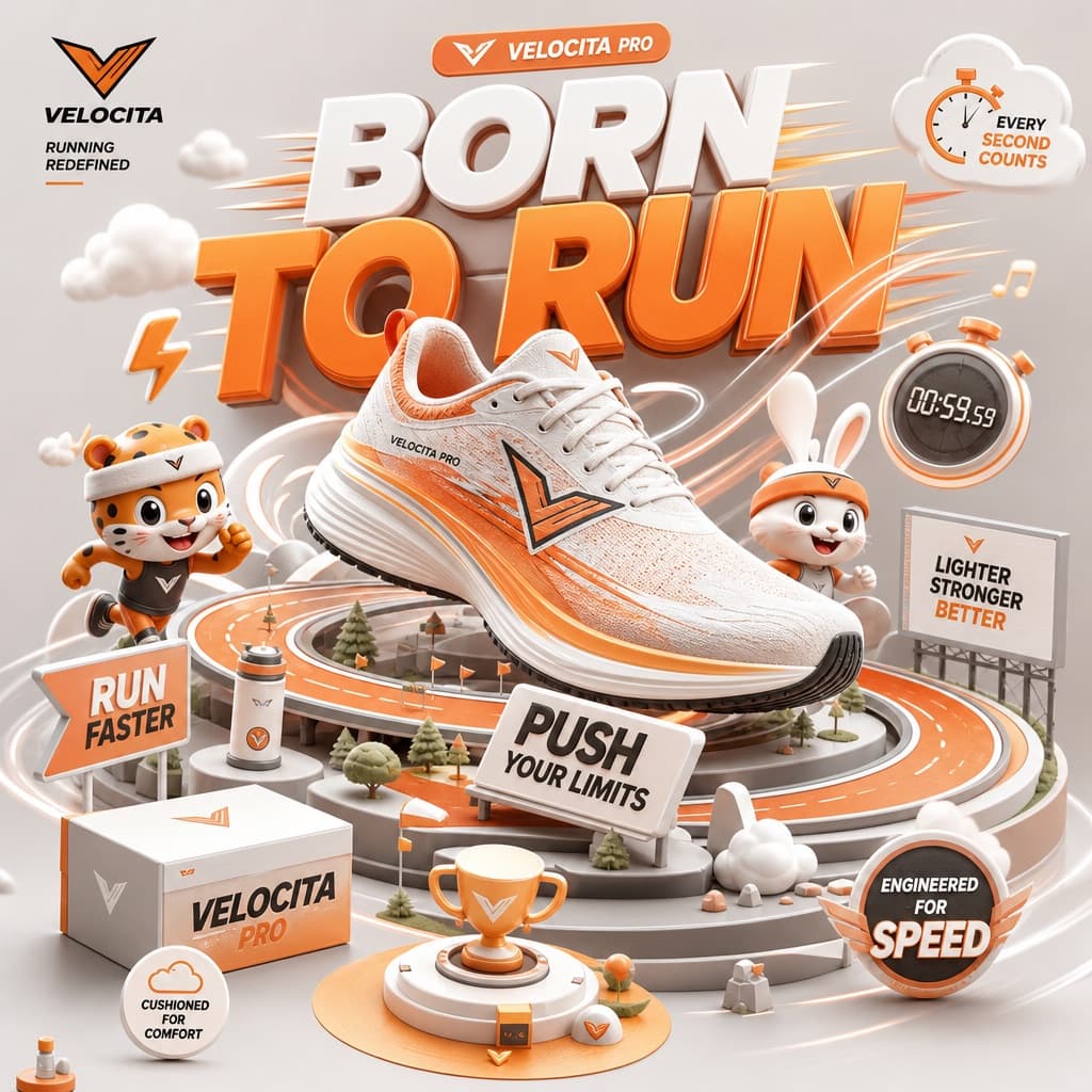 Universo miniatura de zapatilla deportiva