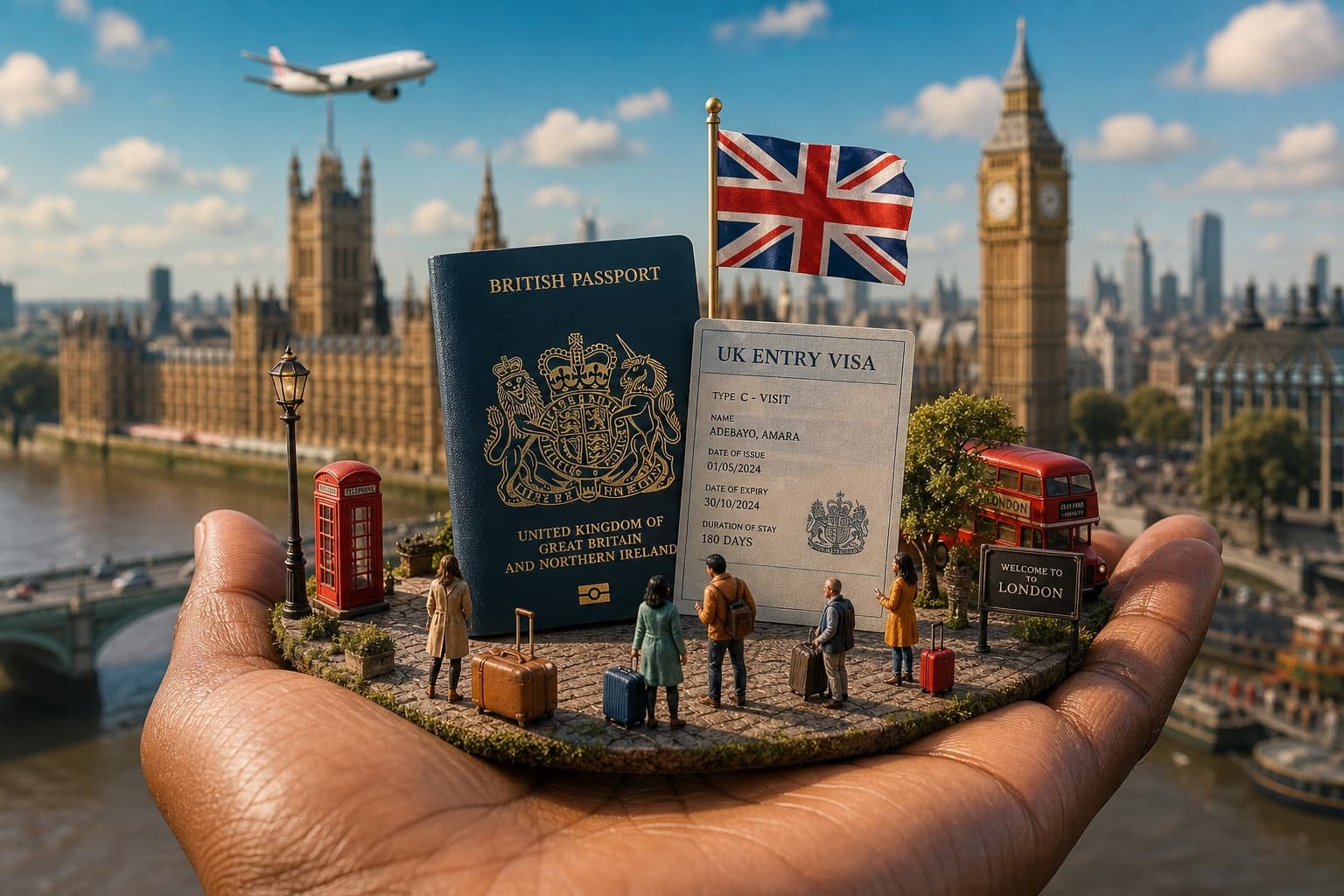 Diorama miniatura de destino de viaje