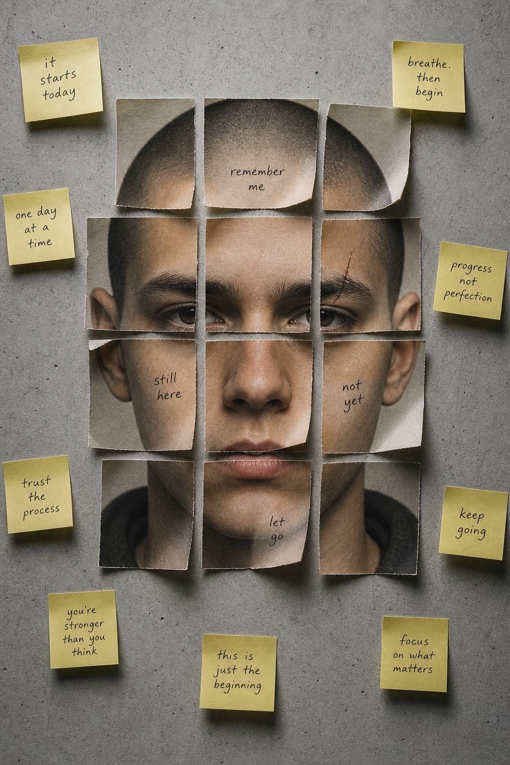 Paper Fragment Portrait Poster