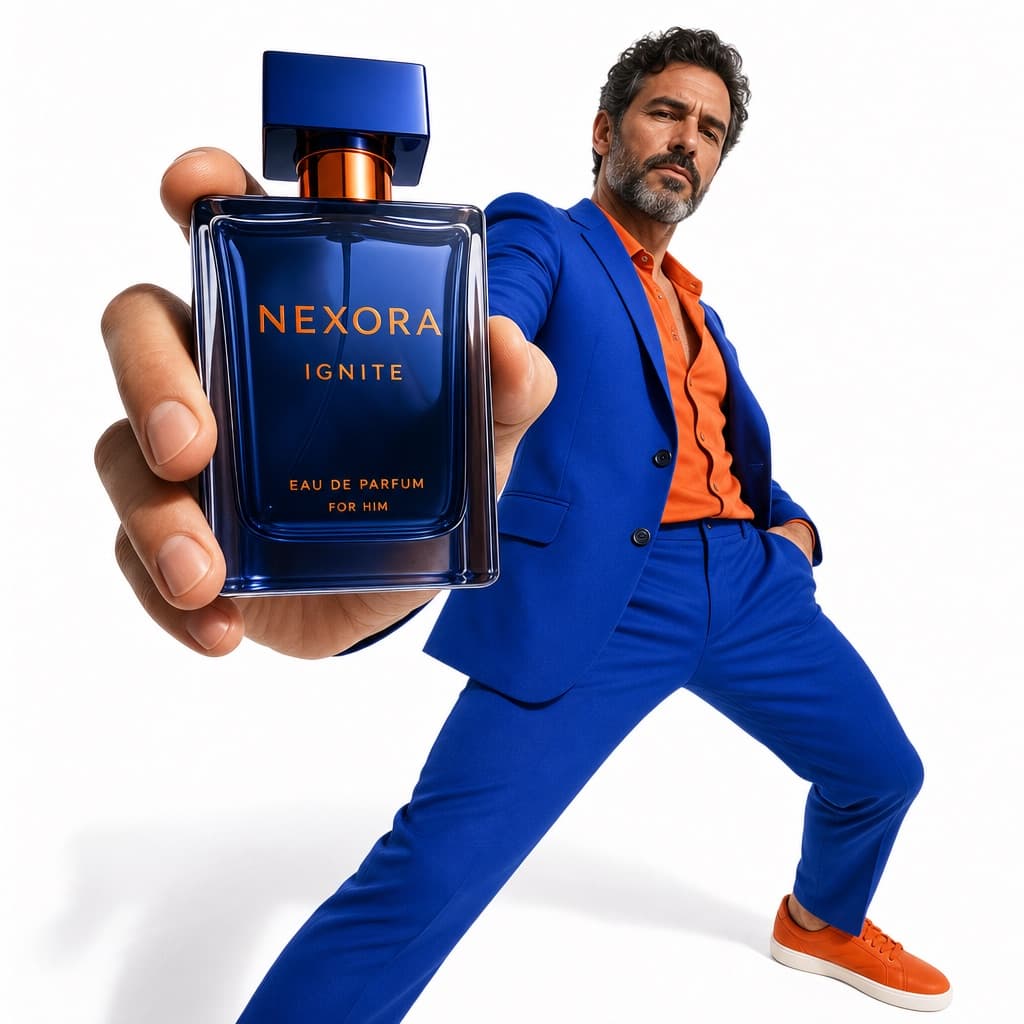 Foto de campaña con producto en mano