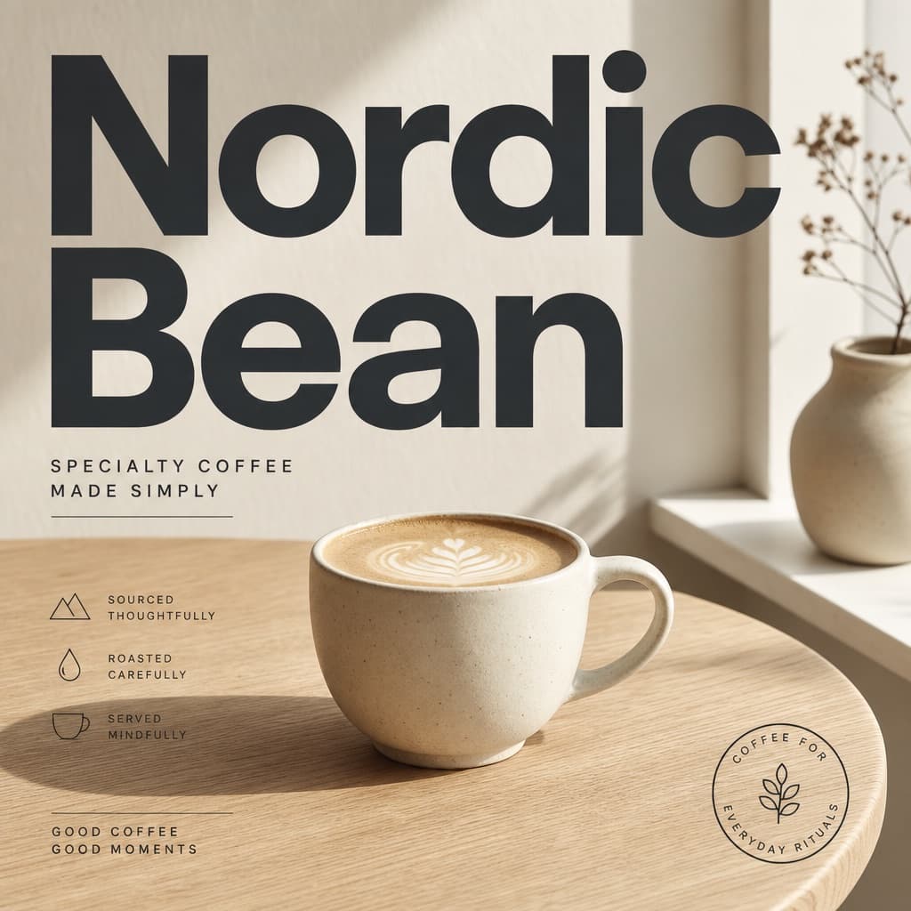 Scandinavian coffee shop poster