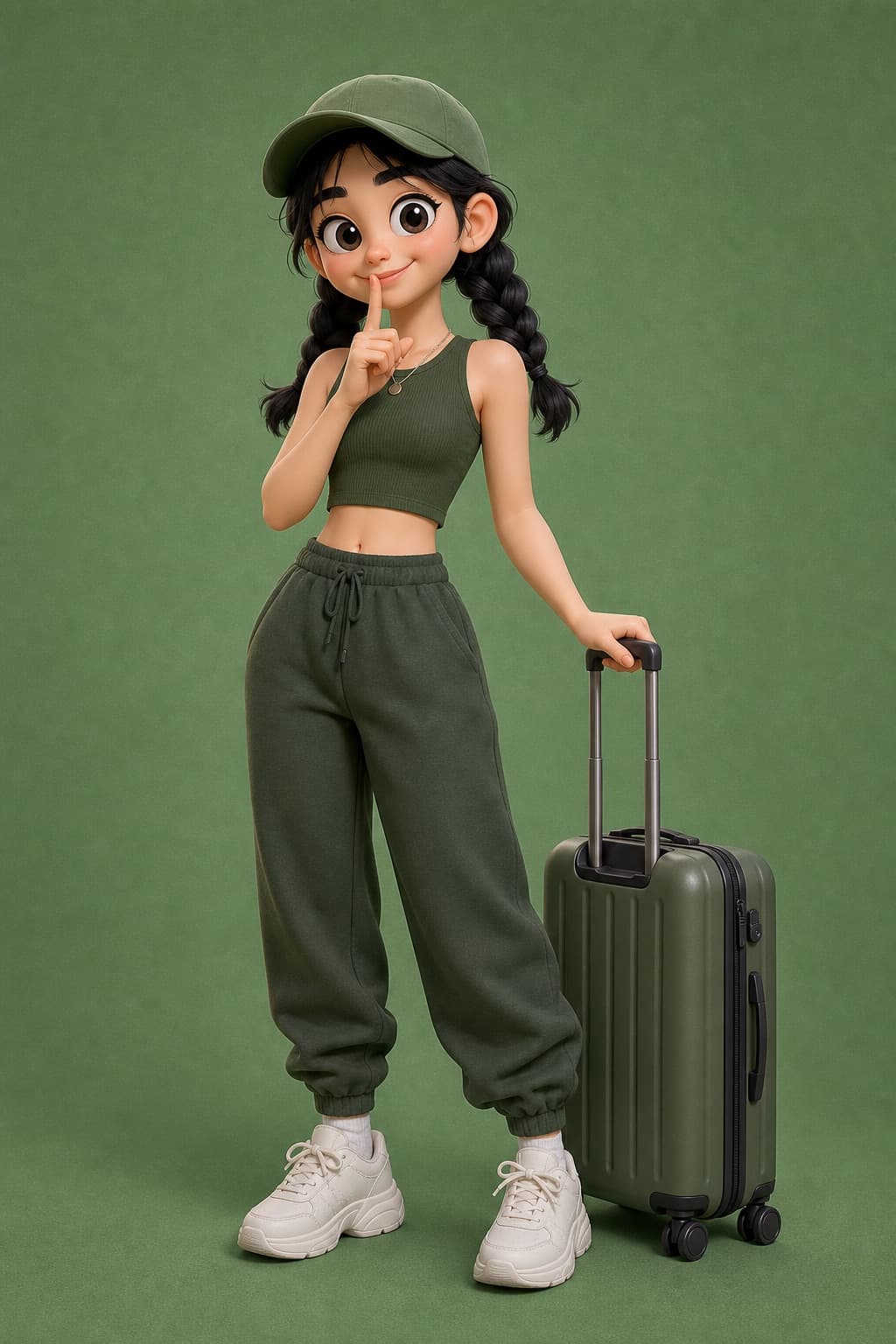 Retrato de personaje de dibujos animados en 3D estilizado