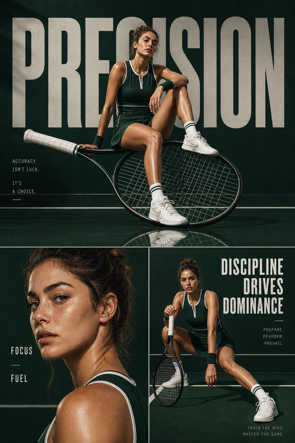 Tríptico campaña de tenis fashion
