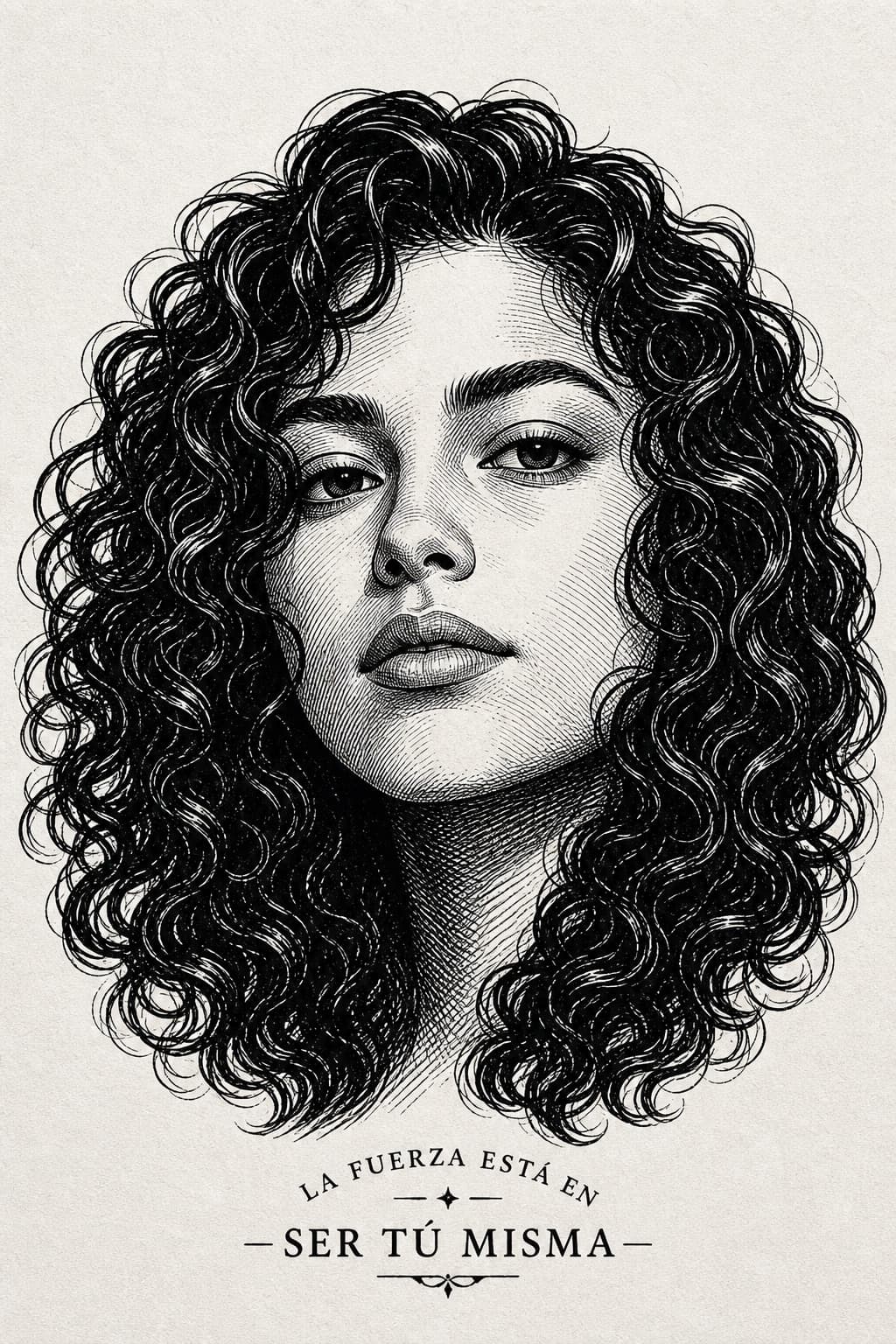 Grabado de retrato tipo xilografía